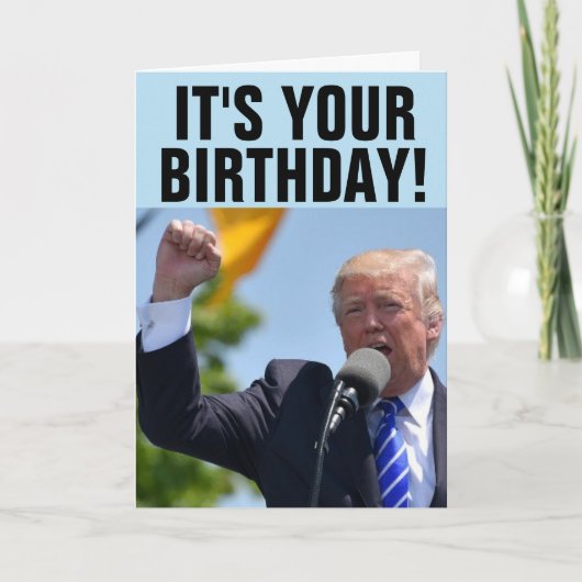 DONALD TRUMP TREMENDOUS BIRTHDAAGKAARTEN KAART (Voorkant)