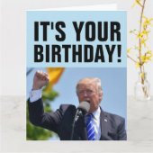 DONALD TRUMP TREMENDOUS BIRTHDAY OVERGEPLAATSTE KA KAART (Gele Bloem)