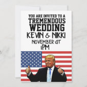 DONALD TRUMP TREMENDOUS WEDDING INVITATIONS KAART (Voorkant)