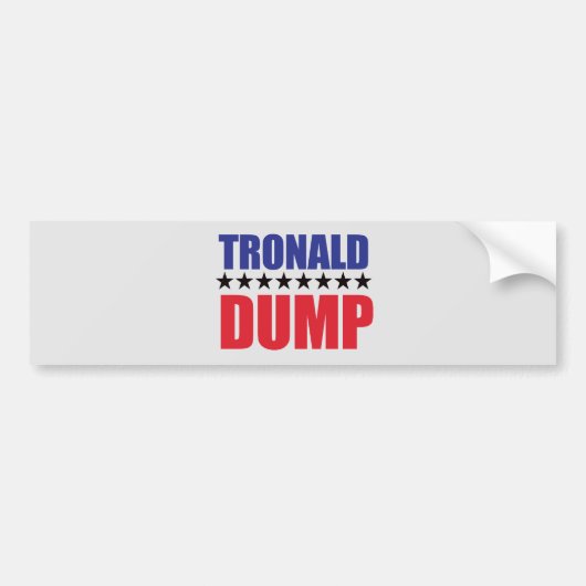 Donald Trump - Tronald Dump Bumpersticker (Voorkant)
