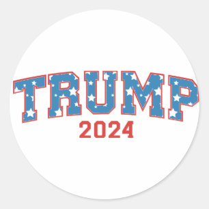Donald Trump - Trump 2024 Houd Amerika groot Ronde Sticker