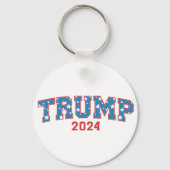 Donald Trump - Trump 2024 Houd Amerika groot Sleutelhanger (Voorkant)