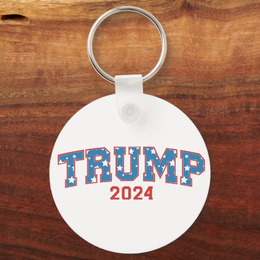 Donald Trump - Trump 2024 Houd Amerika groot Sleutelhanger (Voorkant)