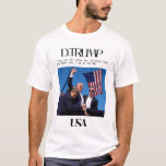 Donald Trump TShirt<br><div class="desc">Het creëer van een productbeschrijving voor een gevoelig en mogelijk controversieel onderwerp, zoals een T-shirt met een poging tot moord op een politieke figuur, vereist zorgvuldige overweging. Hier is een neutrale en respectvolle aanpak voor een Zazzle store beschrijving: — ### Exclusive Donald Trump Election Campaign T-Shirt #### Productbeschrijving: Maak een...</div>