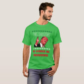 Donald Trump Ugly Kerstmis T-Shirt in Green (Voorkant volledig)