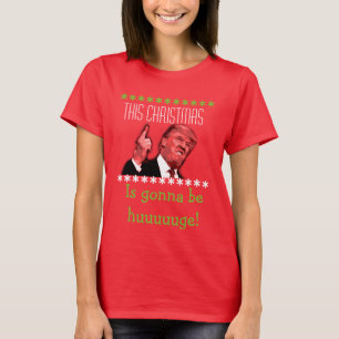 Donald Trump Ugly Kerstmis T-Shirt voor vrouwen