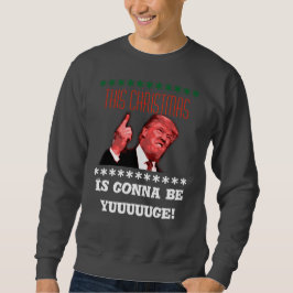 Donald Trump Ugly Kerstshirt, goudbruin Trui