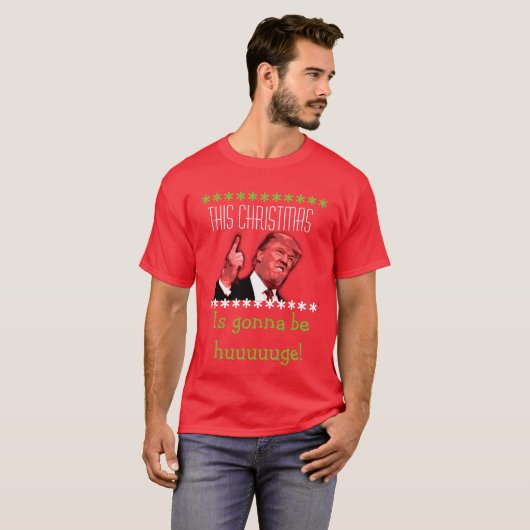 Donald Trump Ugly kerstt-Shirt T-shirt (Voorkant volledig)