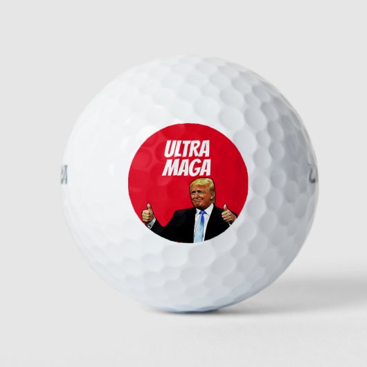 DONALD TRUMP ULTRA MAGA GOLF BALLEN (Voorkant)