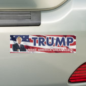 Donald Trump US Flag Bumpersticker (Op auto)