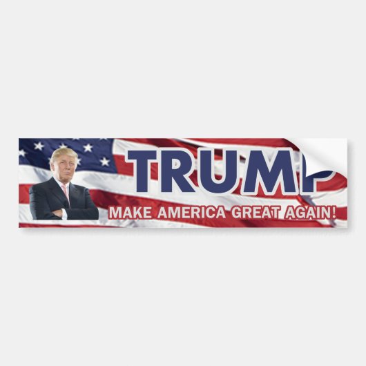 Donald Trump US Flag Bumpersticker (Voorkant)