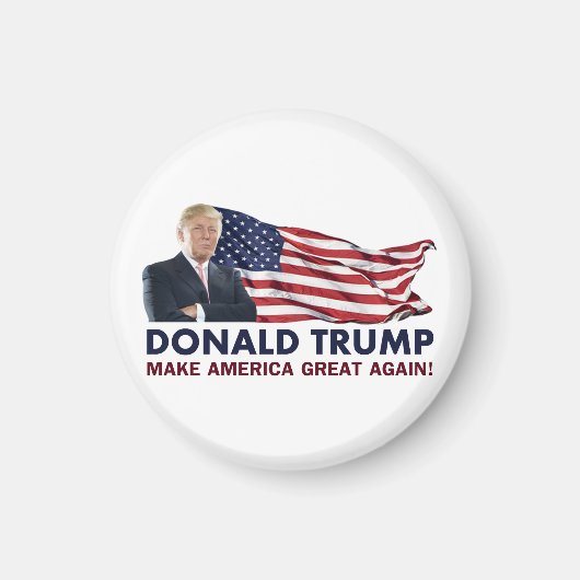 Donald Trump US Flag Magneet (Voorkant)