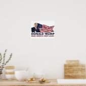 Donald Trump US Flag Poster (Keuken)