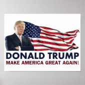 Donald Trump US Flag Poster (Voorkant)