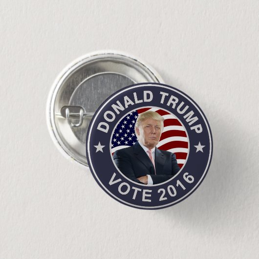 Donald Trump US Flag Ronde Button 3,2 Cm (Voorkant /achterkant)