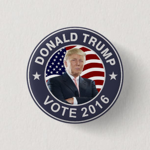 Donald Trump US Flag Ronde Button 3,2 Cm
