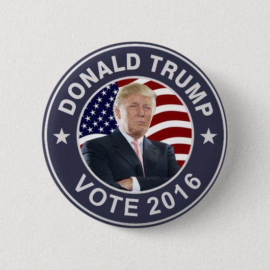 Donald Trump US Flag Ronde Button 5,7 Cm (Voorkant)