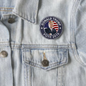 Donald Trump US Flag Ronde Button 5,7 Cm (In situ)