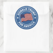 Donald Trump US Flag Ronde Sticker (Tas)