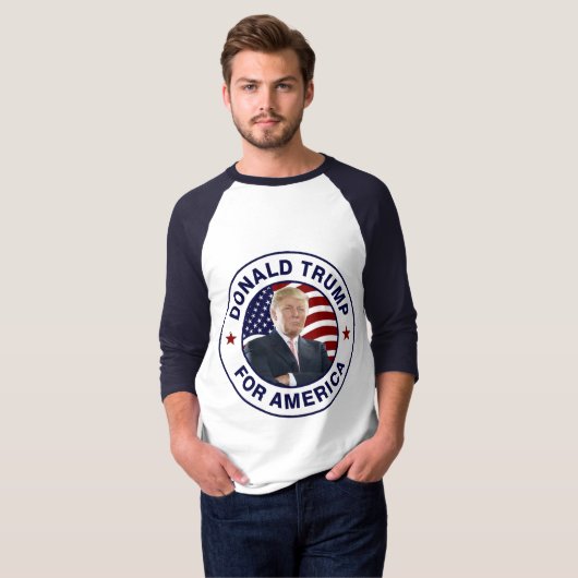 Donald Trump US Flag T-shirt (Voorkant volledig)