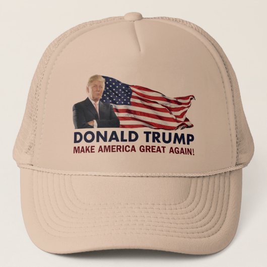 Donald Trump US Flag Trucker Pet (Voorkant)