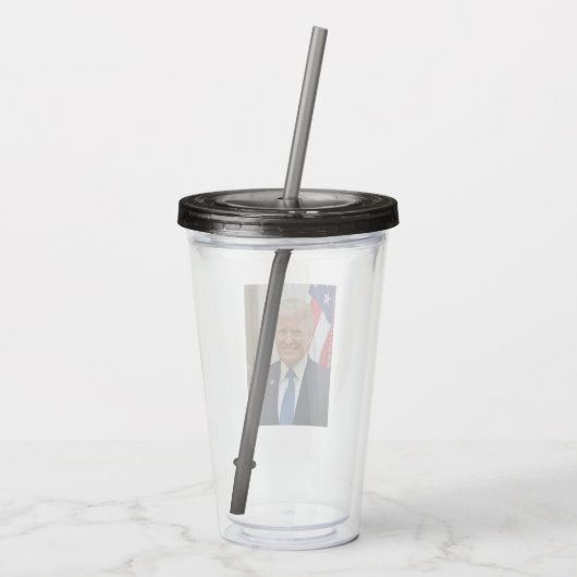 Donald Trump US President White House MAGA 2024  Acryl Drinkbeker (Achterkant)