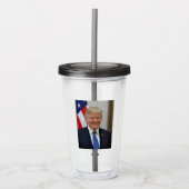 Donald Trump US President White House MAGA 2024  Acryl Drinkbeker (Voorkant)