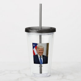 Donald Trump US President White House MAGA 2024  Acryl Drinkbeker