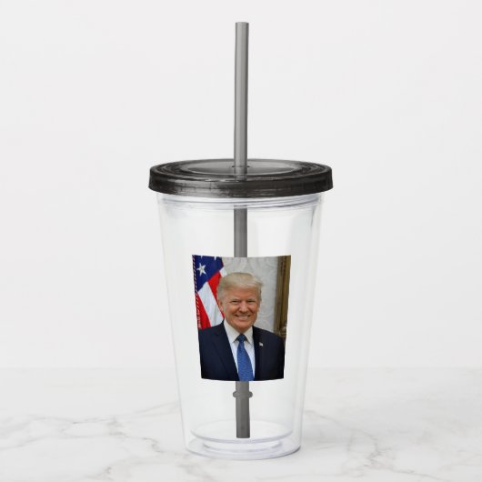 Donald Trump US President White House MAGA 2024  Acryl Drinkbeker (Voorkant)