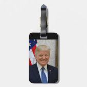 Donald Trump US President Witte Huis MAGA 2024 Bagagelabel (Achterkant verticaal)