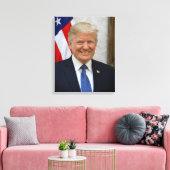 Donald Trump US President Witte Huis MAGA 2024 Canvas Afdruk (Insitu (Woonkamer))