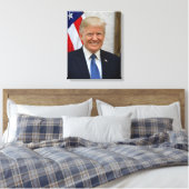 Donald Trump US President Witte Huis MAGA 2024 Canvas Afdruk (Insitu (Slaapkamer))