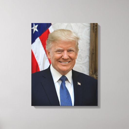 Donald Trump US President Witte Huis MAGA 2024 Canvas Afdruk (Voorkant)