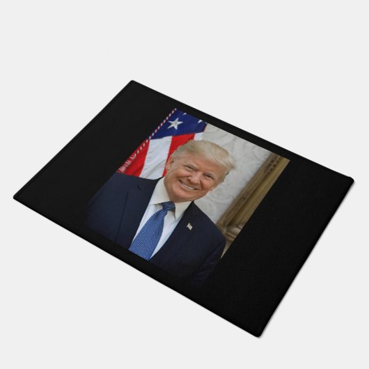 Donald Trump US President Witte Huis MAGA 2024 Deurmat (Schuin)