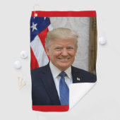 Donald Trump US President Witte Huis MAGA 2024 Golfhanddoek (Insitu)