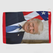 Donald Trump US President Witte Huis MAGA 2024 Golfhanddoek (Horizontaal)