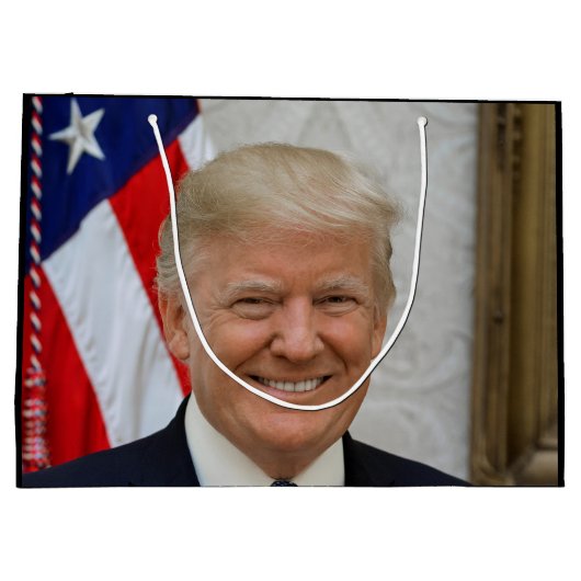 Donald Trump US President Witte Huis MAGA 2024 Groot Cadeauzakje (Achterkant)