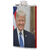 Donald Trump US President Witte Huis MAGA 2024 Heupfles (Links)