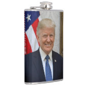 Donald Trump US President Witte Huis MAGA 2024 Heupfles (Rechts)