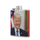 Donald Trump US President Witte Huis MAGA 2024 Heupfles (Links)