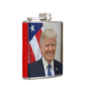 Donald Trump US President Witte Huis MAGA 2024 Heupfles (Rechts)