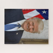 Donald Trump US President Witte Huis MAGA 2024 Legpuzzel (Horizontaal)