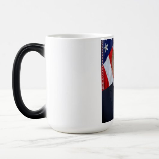 Donald Trump US President Witte Huis MAGA 2024 Magische Mok (Links)