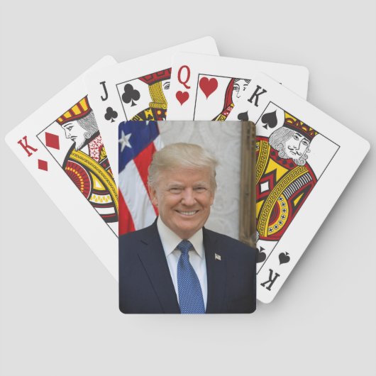 Donald Trump US President Witte Huis MAGA 2024 Pokerkaarten (Achterkant)