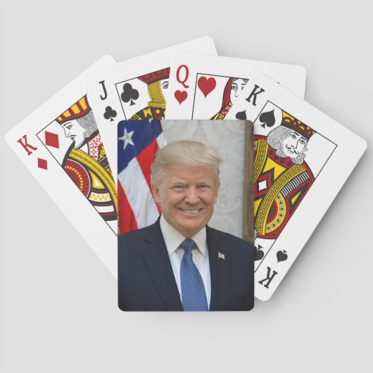 Donald Trump US President Witte Huis MAGA 2024 Pokerkaarten (Achterkant)