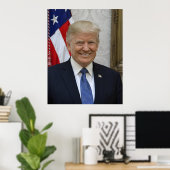 Donald Trump US President Witte Huis MAGA 2024 Poster (Thuiskantoor)