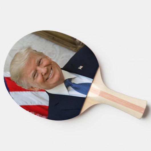 Donald Trump US President Witte Huis MAGA 2024 Tafeltennisbatje (Zijkant)