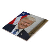 Donald Trump US President Witte Huis MAGA 2024 Tegeltje (Zijkant)