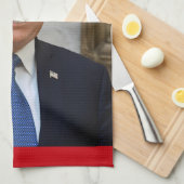 Donald Trump US President Witte Huis MAGA 2024 Theedoek (Quarter Fold)