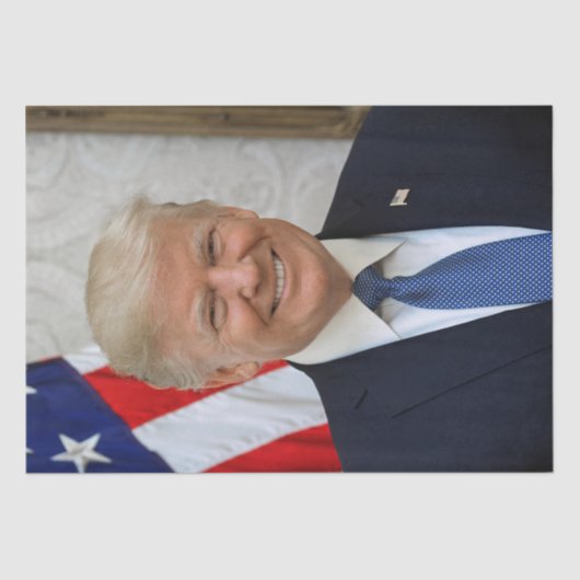 Donald Trump US President Witte Huis MAGA 2024 Tissuepapier (Voorkant)